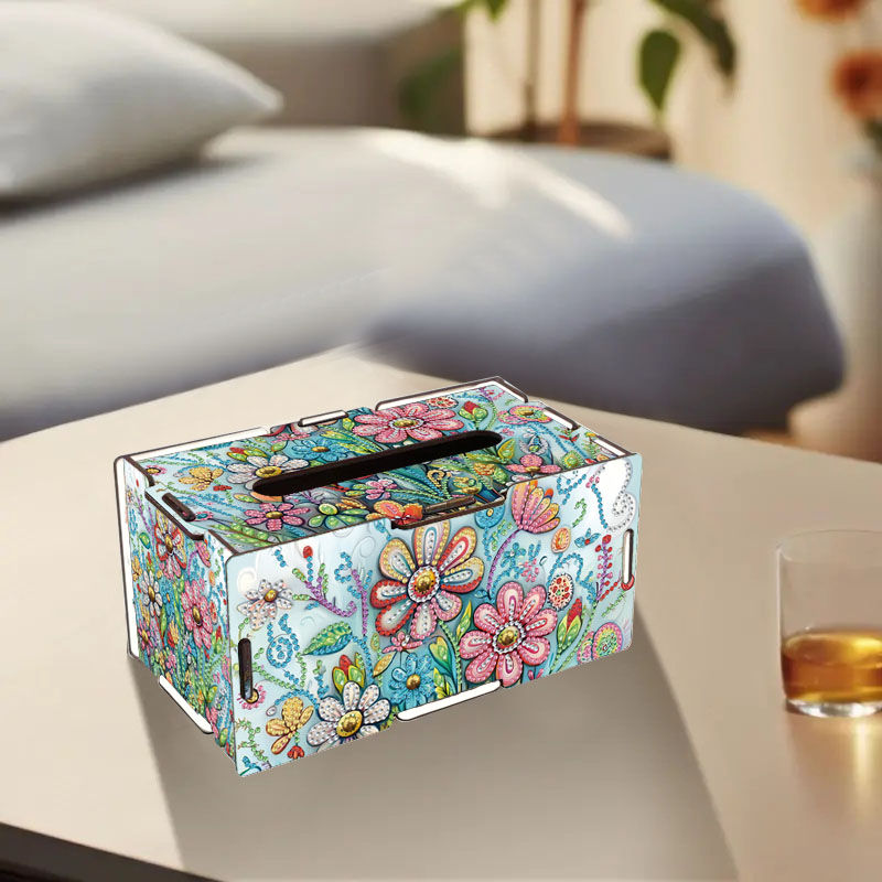 Thumbnail: Tissuebox Bloemen (set 15)