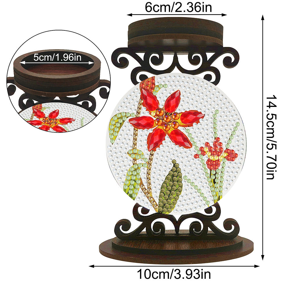 Thumbnail: Kaarsenhouder Bloemen (set 03)