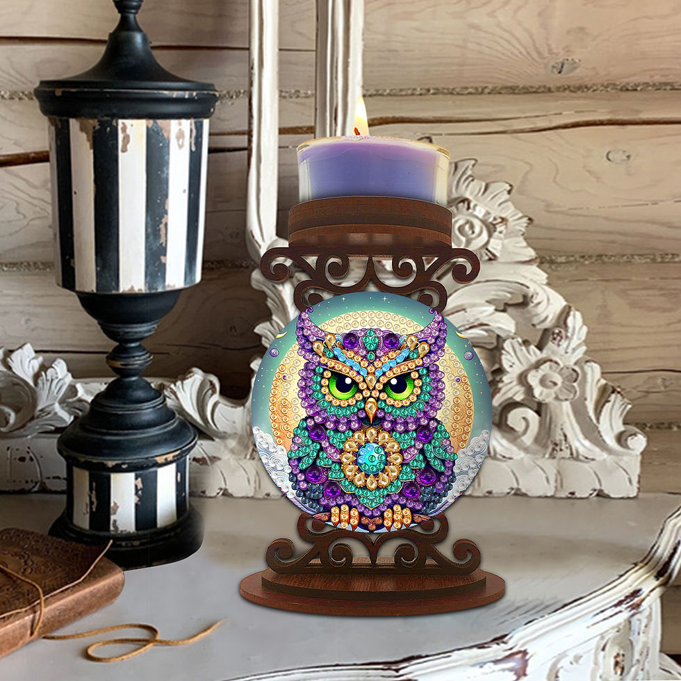 Thumbnail: Kaarsenhouder Uil (set 11)