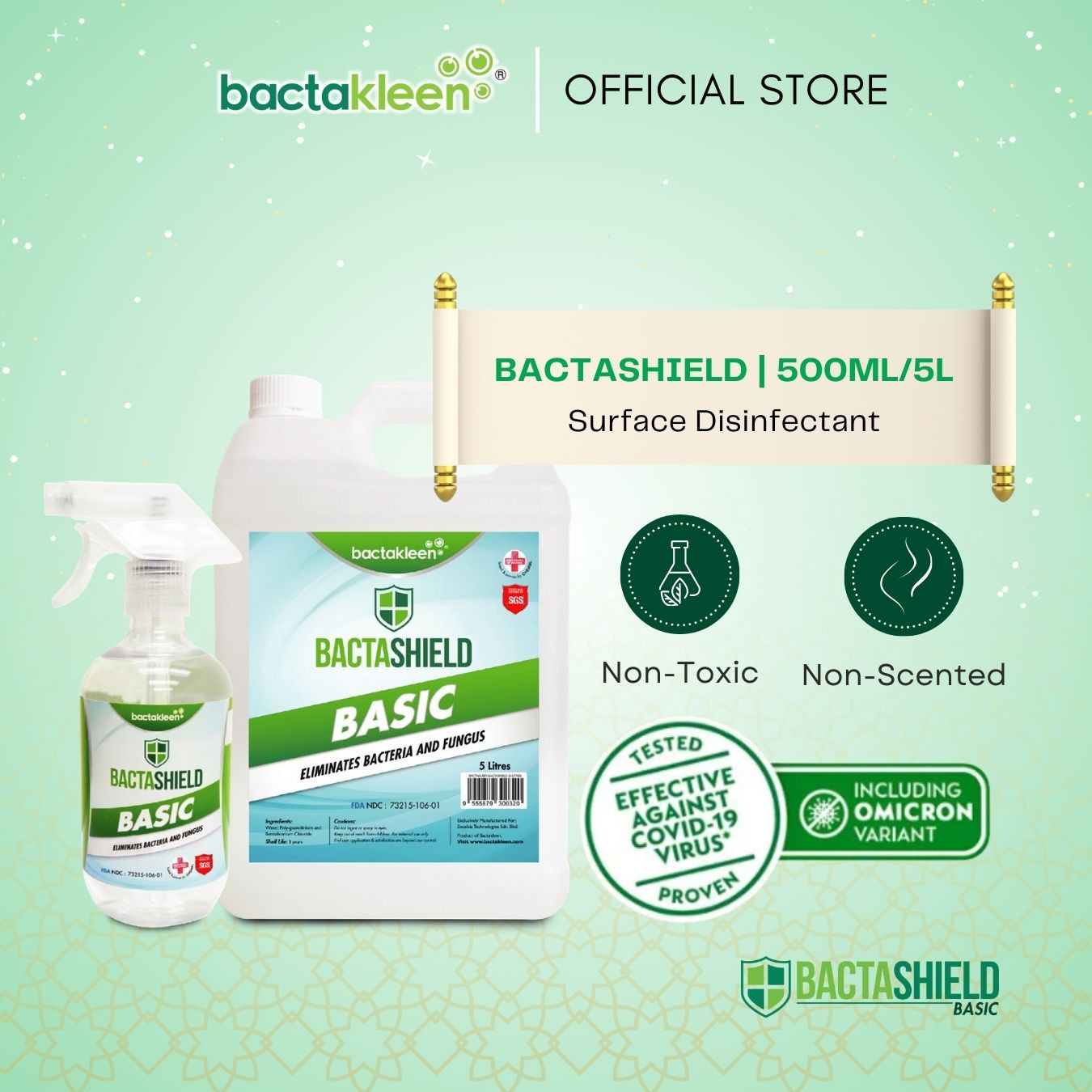 Bactashield Basic 500ML/5L