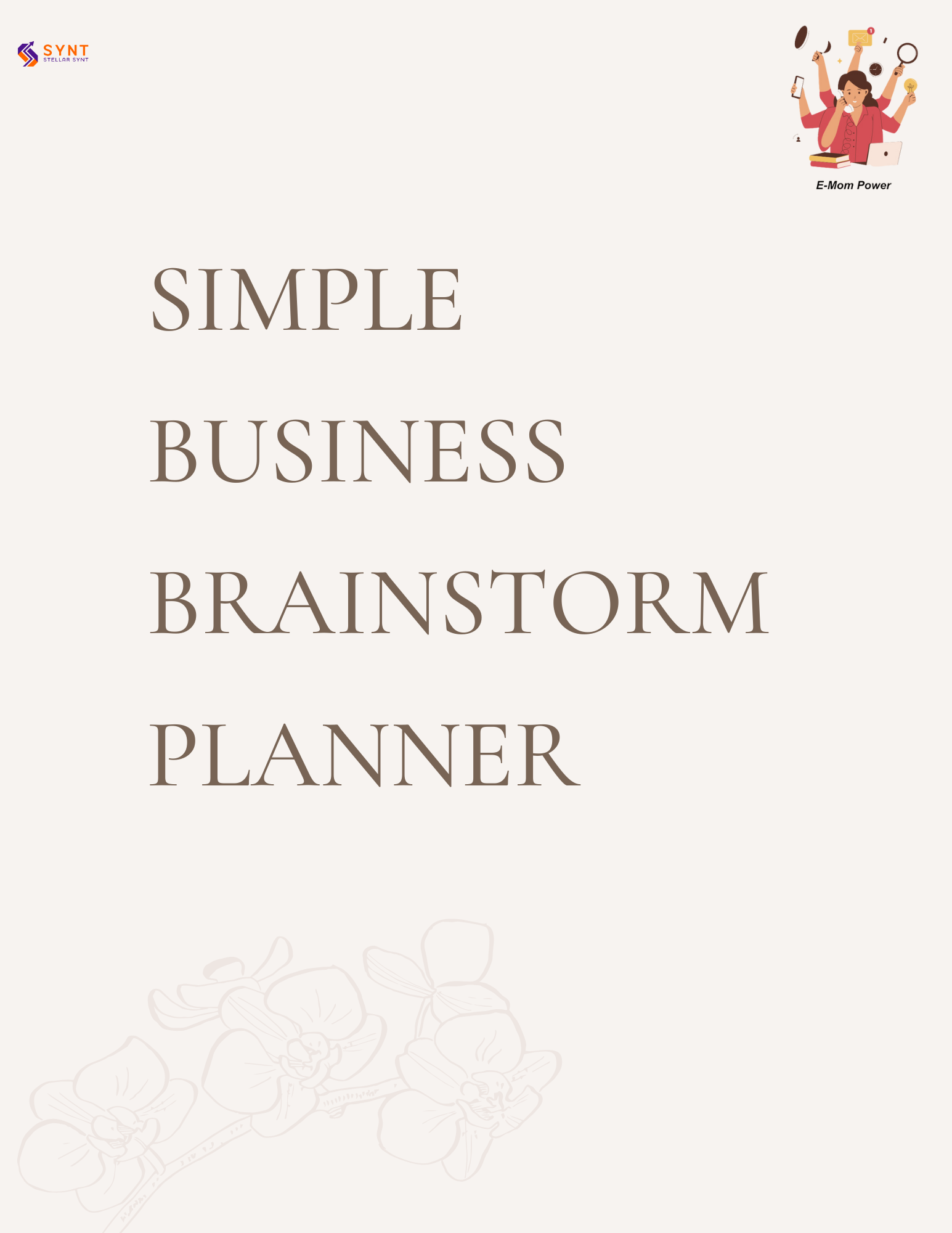 Simple Business Brainstorm planner