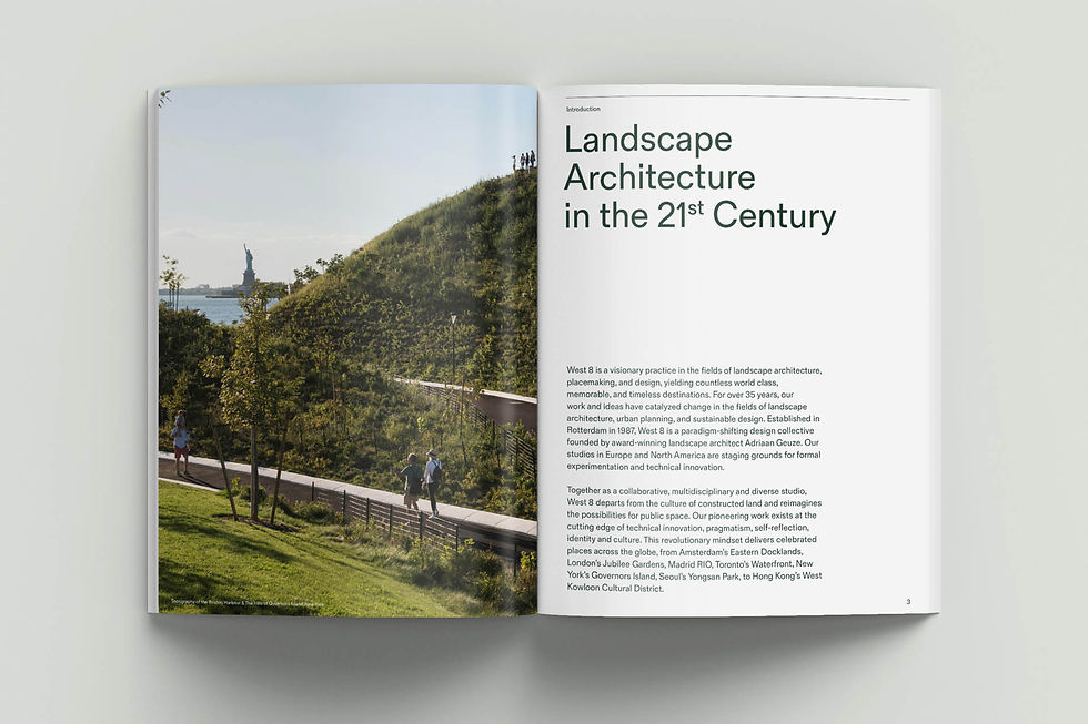 Book design by Studio& for West 8 architecture firm