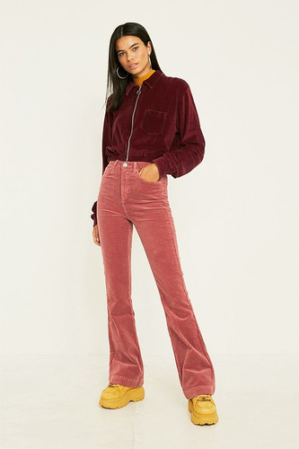 BDG Pink Corduroy Flare Jeans | Muedi 