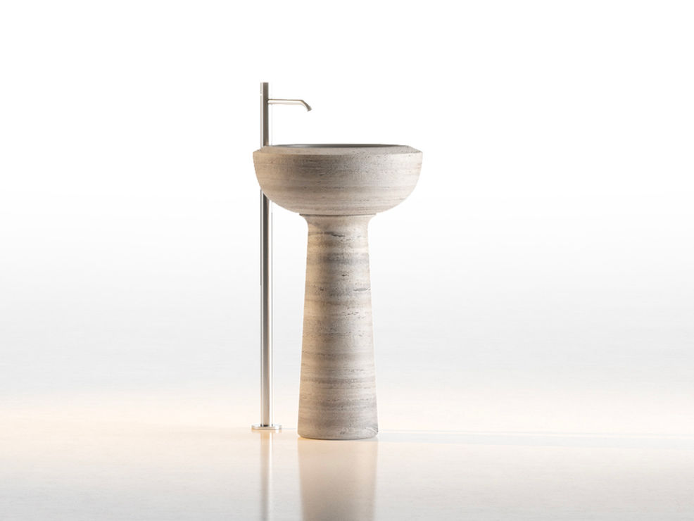 Cup made of Travertino Silver