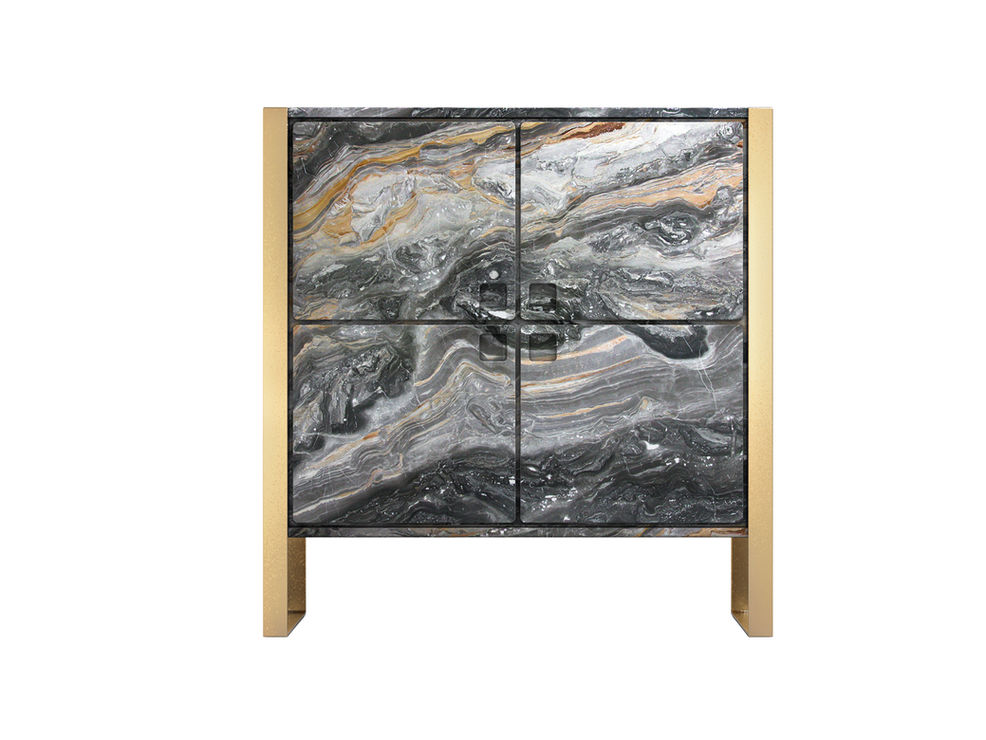 Aida cabinet made of Arabescato Grigio Orobico