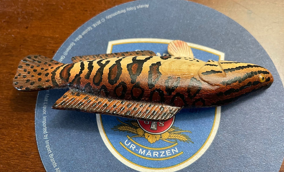Thumbnail: Wooden Snakehead Pin by Eddie Dean