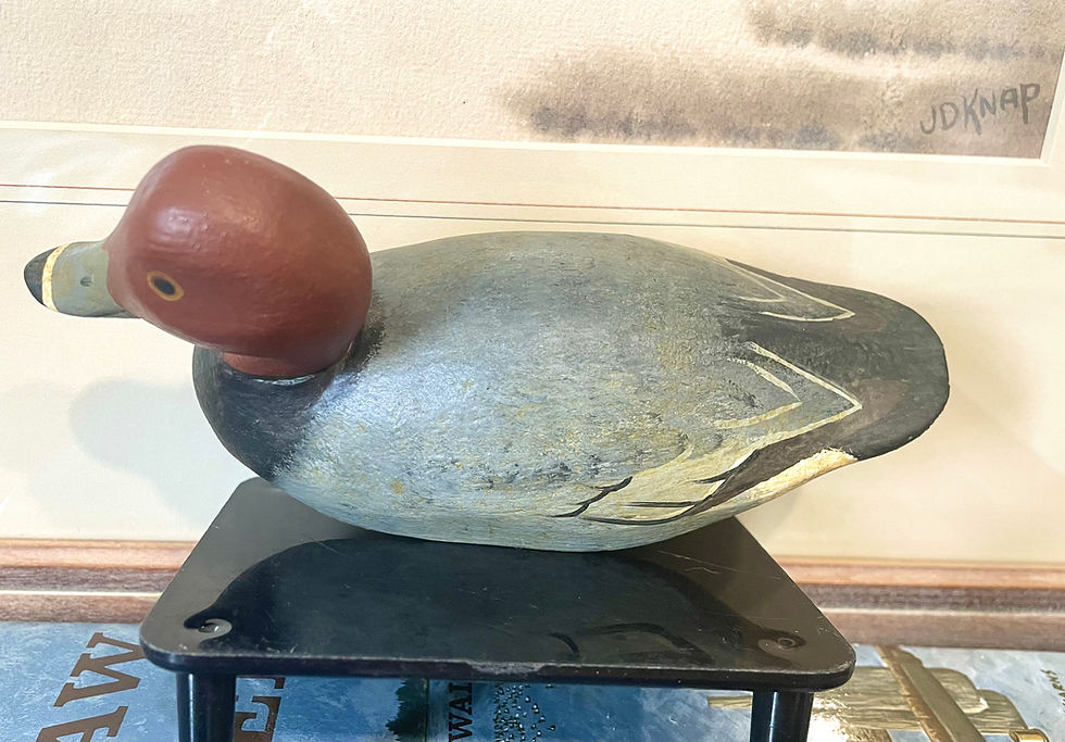 Thumbnail: Lloyd Sterling miniature drake Redhead Duck Decoy c1955