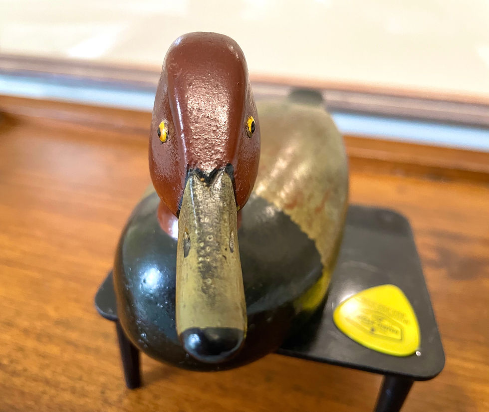 Thumbnail: Miniature Redhead Duck Decoys by Unknown Carver