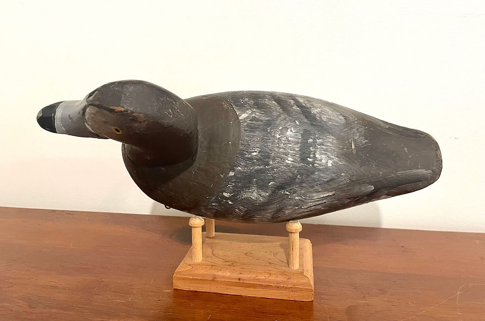 Thumbnail: SOLD- John Glenn head with Charlie Joiner paint Bluebill Decoy