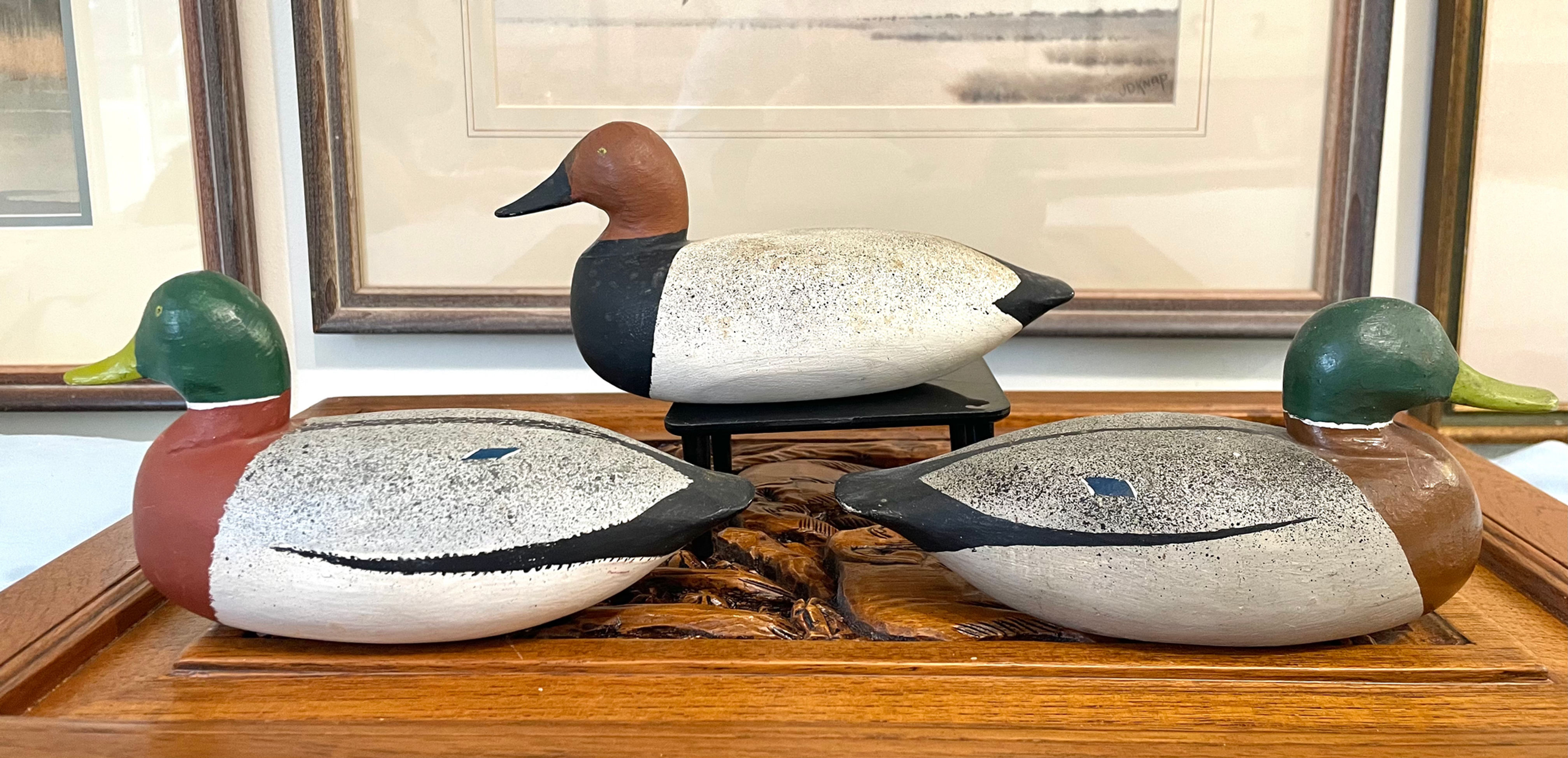 Holton Legg 2 Mini Mallards and 1 Mini Canvasback decoys