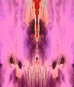 Abstract purple and pink art: symmetrical design