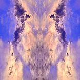 Abstract purple and orange cloud formation