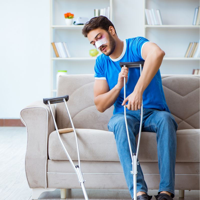 Homme en arrêt maladie