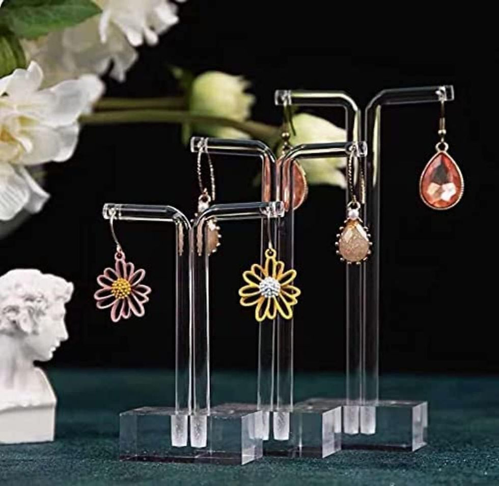 サムネイル： ピアススタンド 6個入 イヤリングスタンド アクリル製 透明