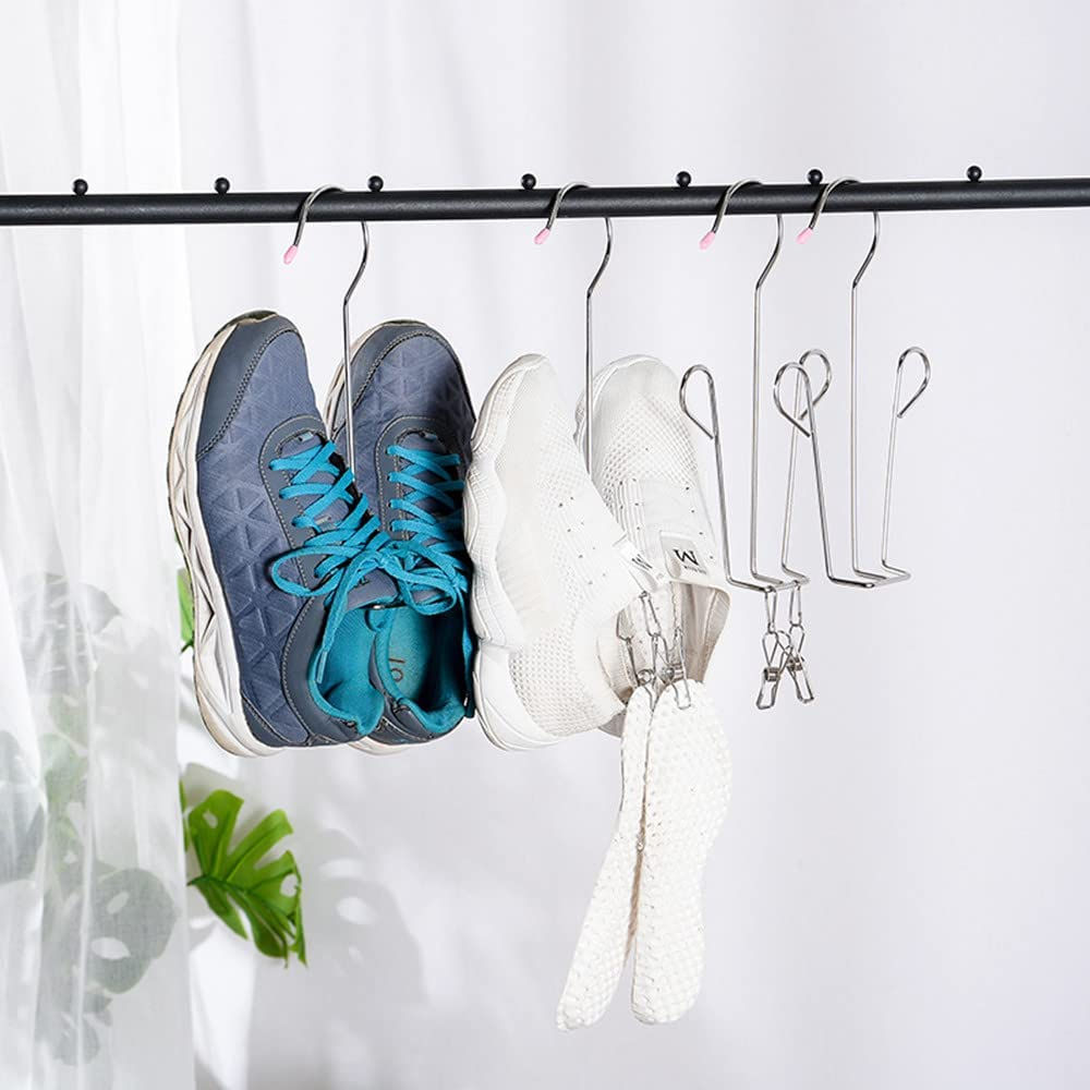 シューズハンガー 4個セット 洗濯ばさみ付き