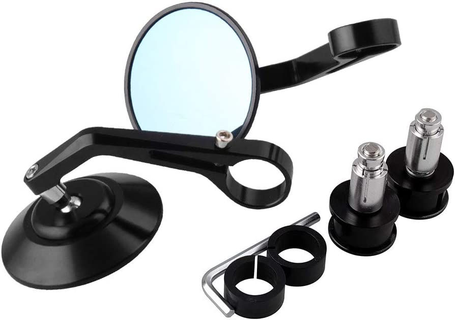 バイクミラー(丸形) ブラック