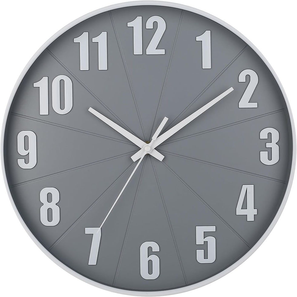 掛け時計 30cm アナログ 夜間秒針停止