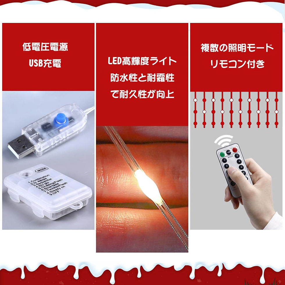 サムネイル： クリスマスライト 10個付きled