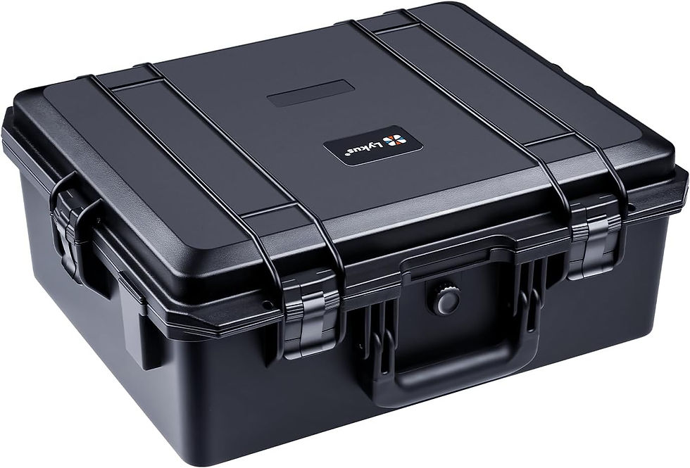 防水ハードケース 格子状カットスポンジが内蔵 内寸:50x40x21cm