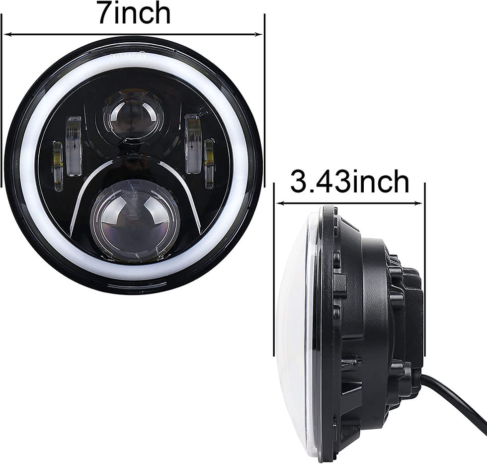 サムネイル： 7インチ led ヘッドライト 2個セット