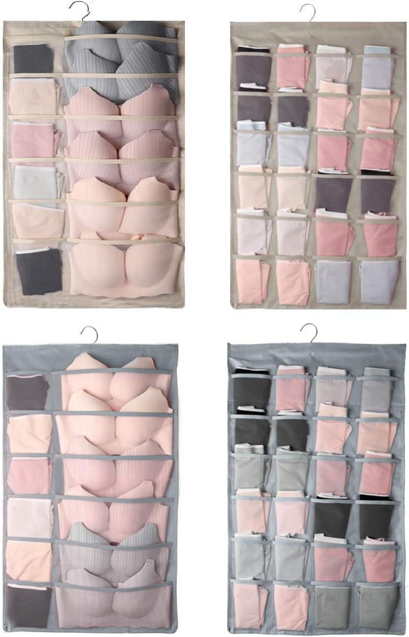 吊り下げ収納 下着 ソックス収納 36ポケット 2枚組