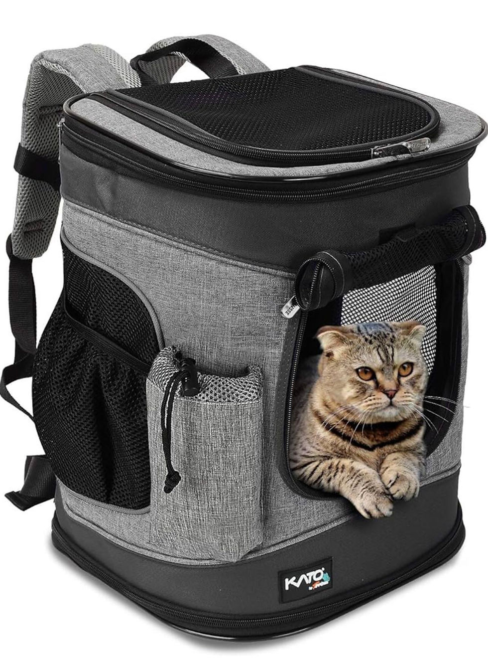 ペットキャリーリュック (グレー)