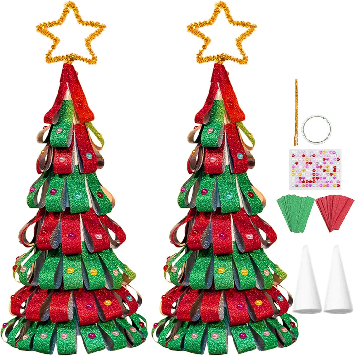 クリスマスツリー 卓上飾り 2個セット