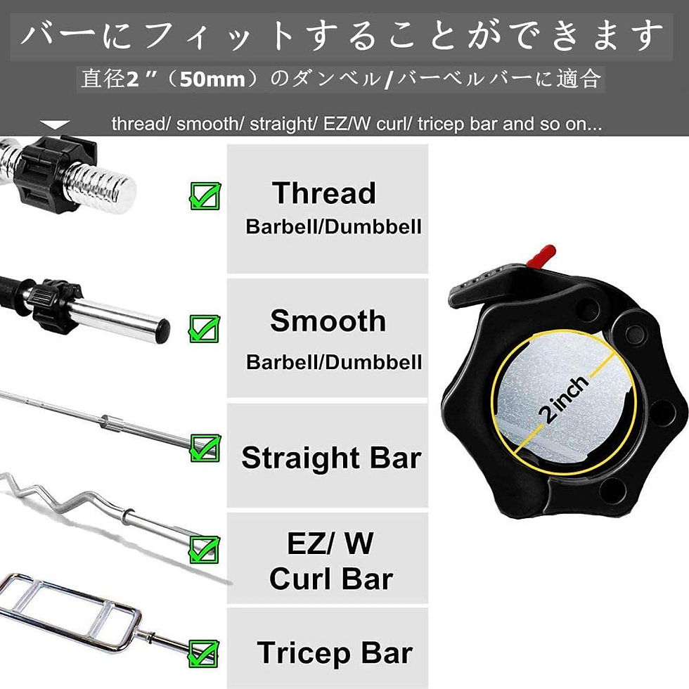 サムネイル： バーベルクランプ50mm（1ペア）,グレー