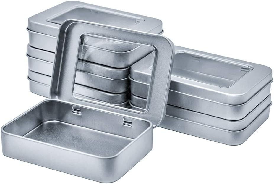 6 個セットブリキ缶 ミニボックス メタル収納ケース 付き蓋