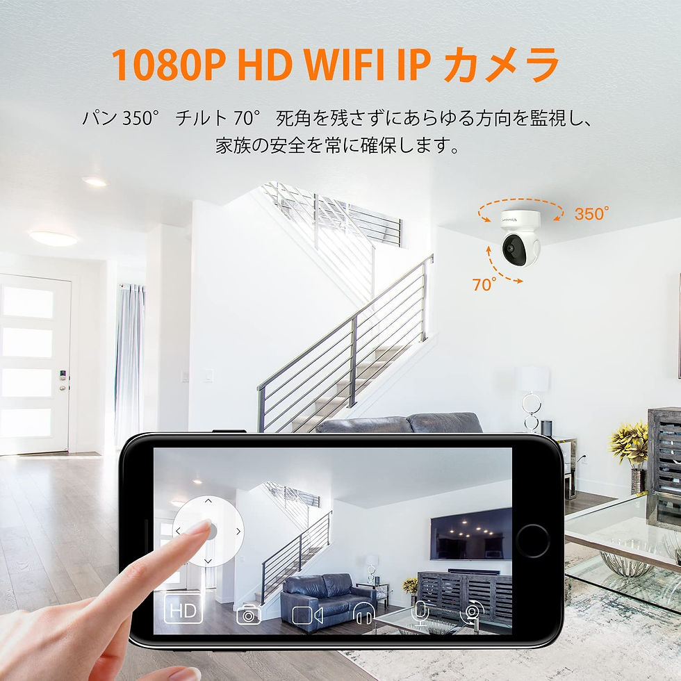 サムネイル： IPカメラ 200万画素 ネットワークカメラ ベビーモニター