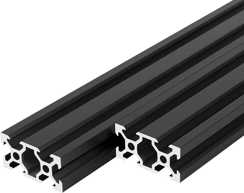 2PCS 700mm 2040V リニアレール ヨーロッパ標準陽極酸化 ブラック