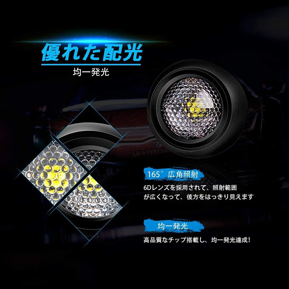 サムネイル： LED 5W 6Dレンズ バックライト ホワイト 12V 24V兼用 一個セット