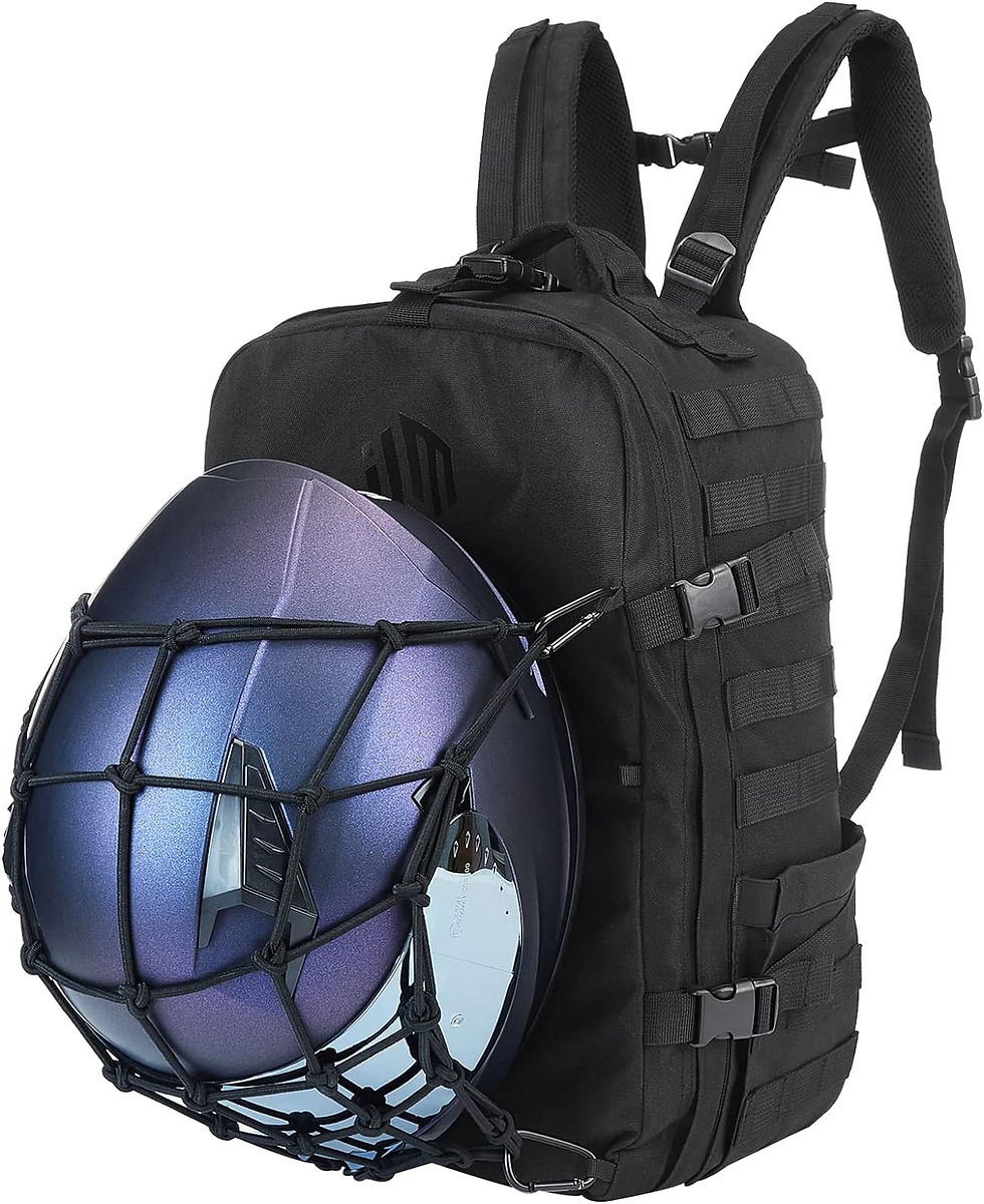 バイク用 リュック ヘルメットバッグ 防水(ブラック)