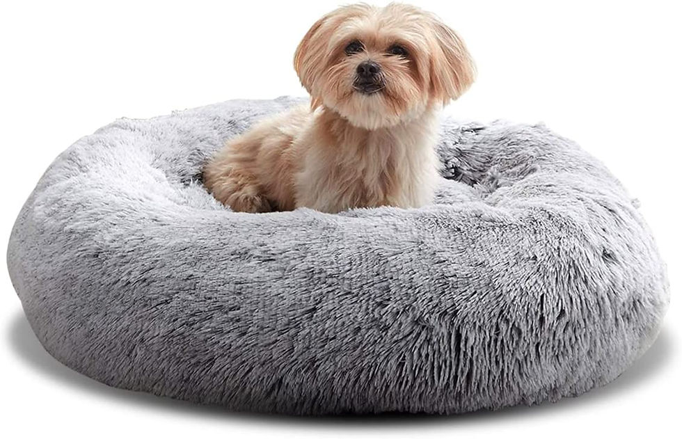 ペットベッド 丸型 犬/猫用ベッド【50cm ライトグレー】