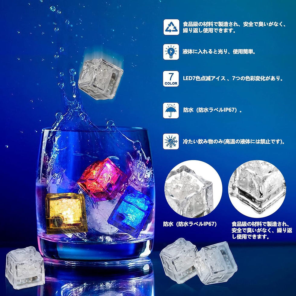 サムネイル： アイスライト 12個パック カラフルに点滅