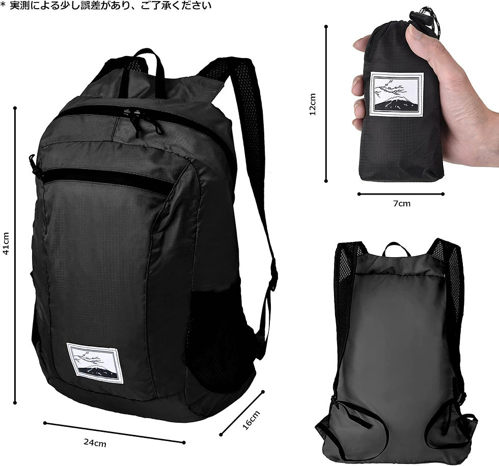 サムネイル： アウトドアバック 折りたたみリュック 防水 18リットル