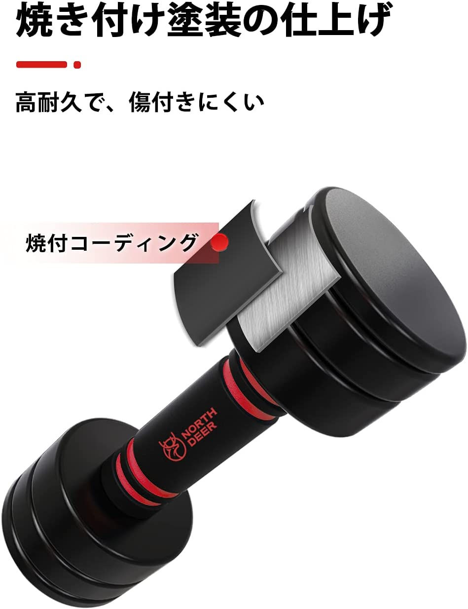 サムネイル： ダンベル 可変式 ブラック 5kg×2個