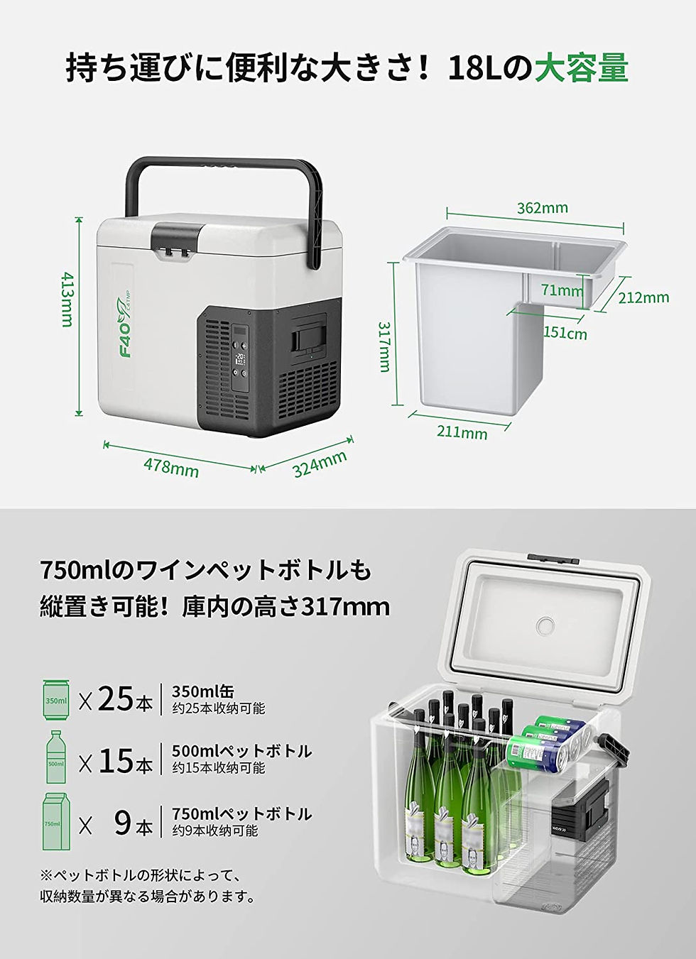 サムネイル： 車載冷蔵庫 18L
