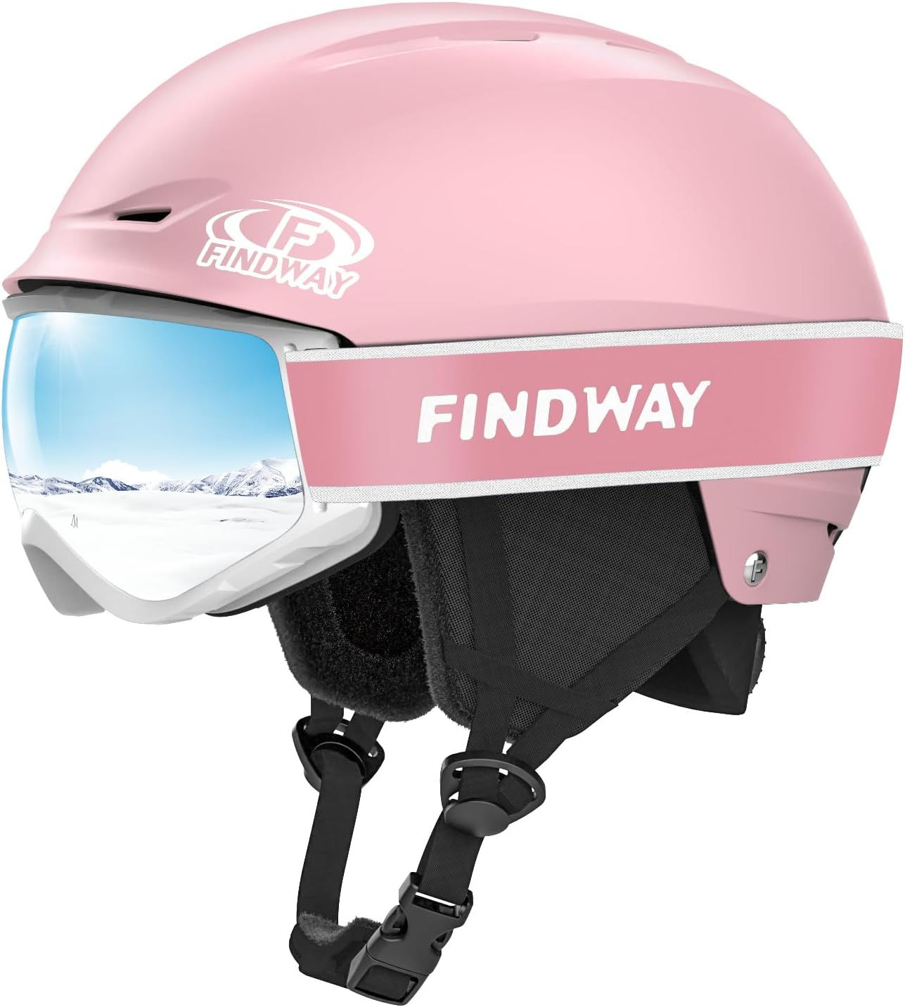 スキーヘルメットとゴーグルのセット