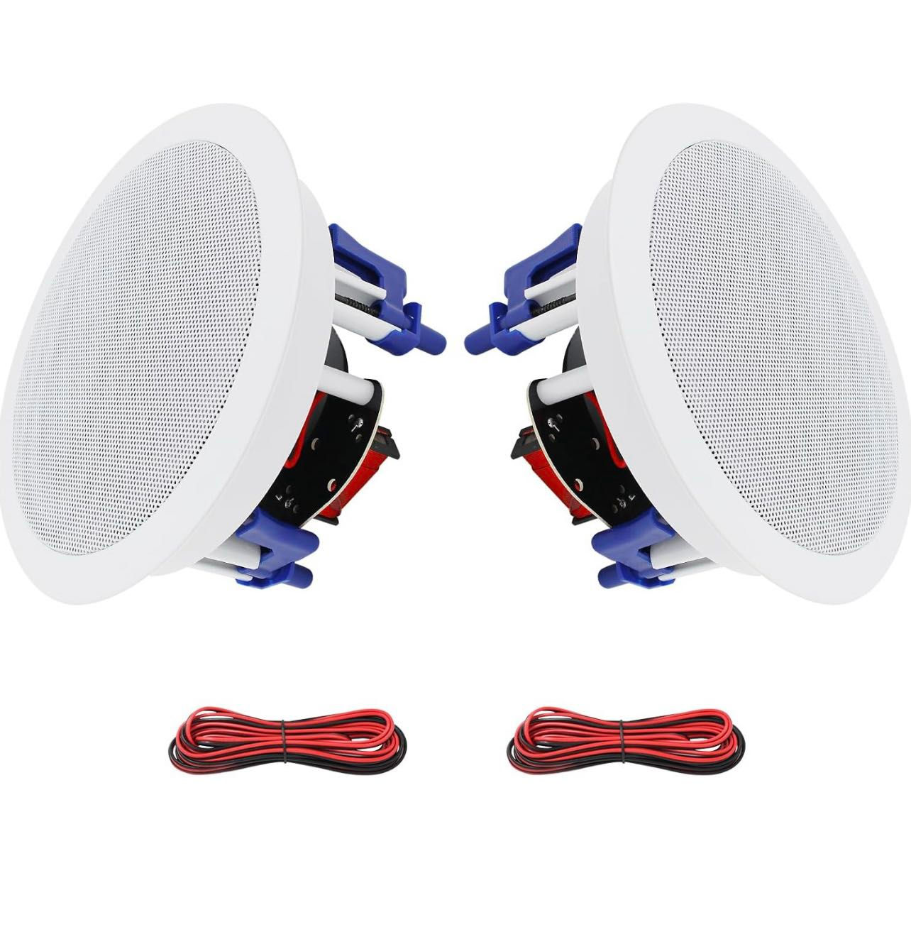 300W 天井埋め込み型スピーカー 2ウェイ/ラウンド型/1本 ホワイト