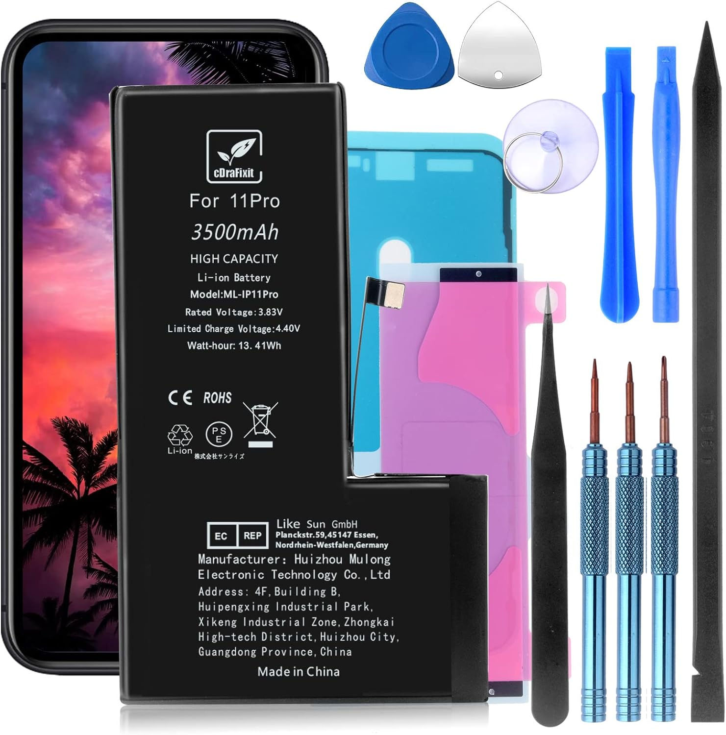iPhone 11 Pro バッテリー 修理 交換用 3500mAh