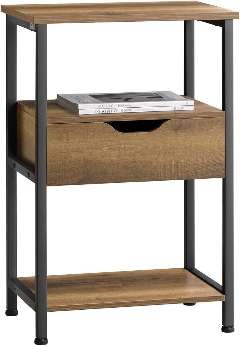 サイドテーブル 木目調 幅45×奥30×高さ70cm