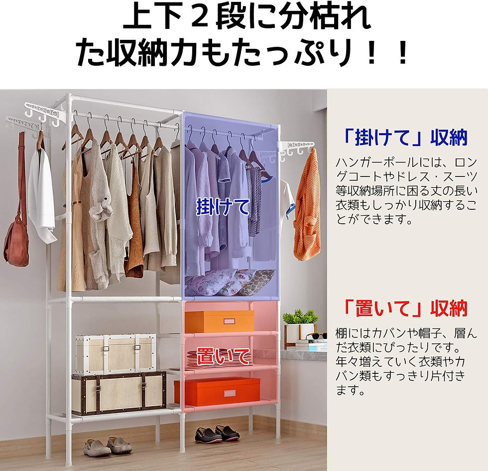 サムネイル： ハンガーラック 幅108×奥行36×高さ170cm