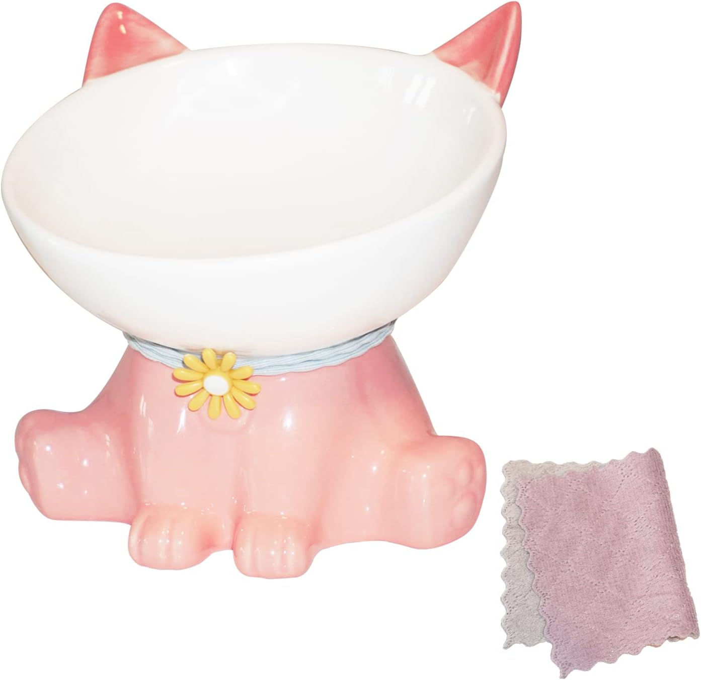 ペットボウル 食器 猫 犬 15°傾斜 斜め 脚付 高め セラミック