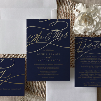 Trending Dark Bold Wedding Invitation