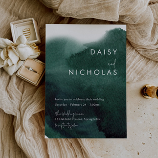 Trending Dark Bold Wedding Invitation