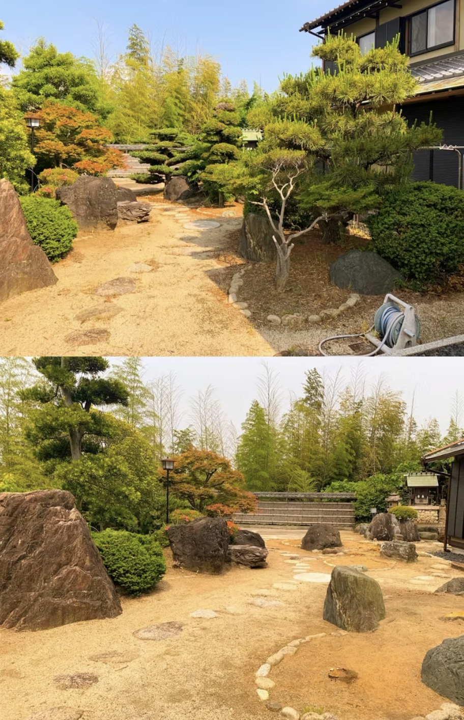 桑名市 伐採施工後 庭 剪定屋空