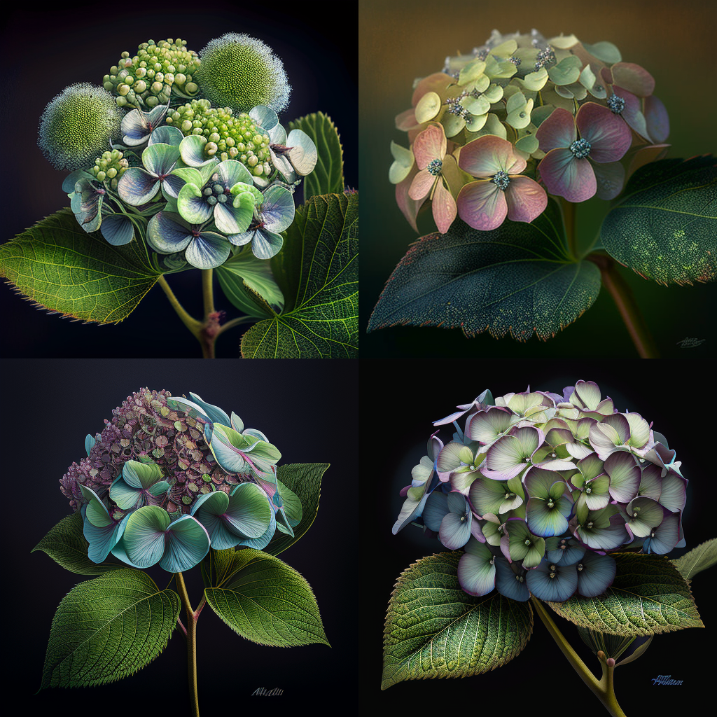 I put in the keyword hydrangea Gaku hydrangea Japan endemic.