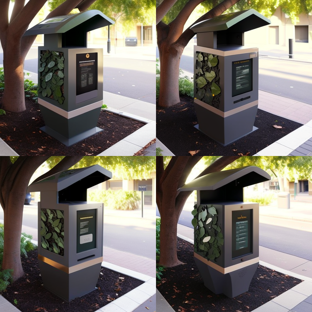 Installation of composting stations and street leaf collection systems