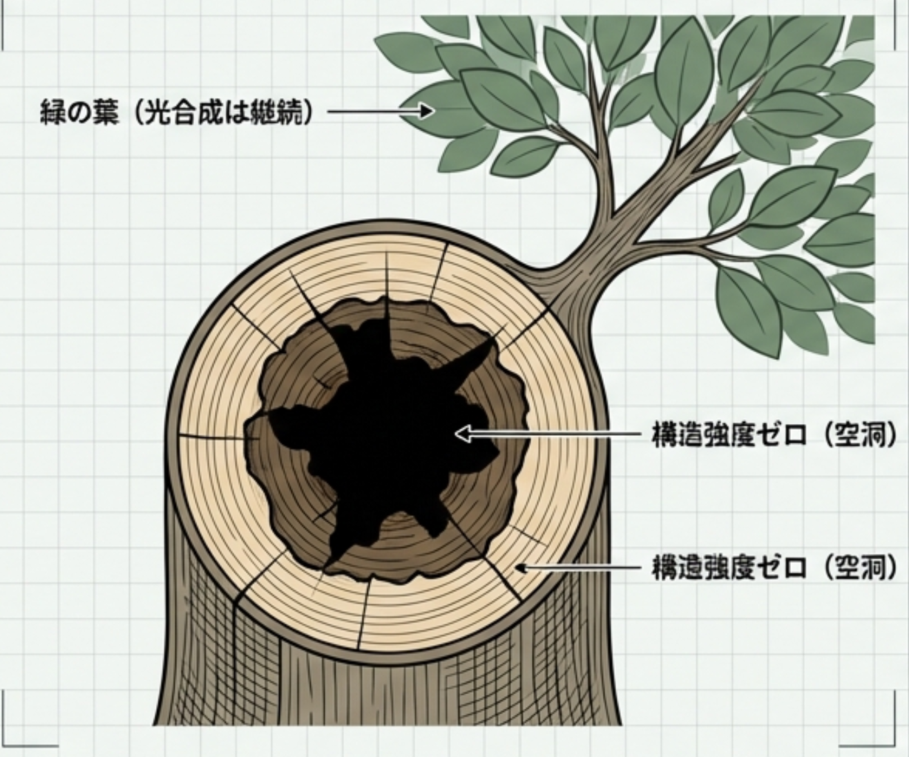 心材腐朽と根株腐朽